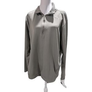 Nike 1/4 Zip Sweatshirt Pullover Dri Fit Gray Athletic Women's Size Large Mesh